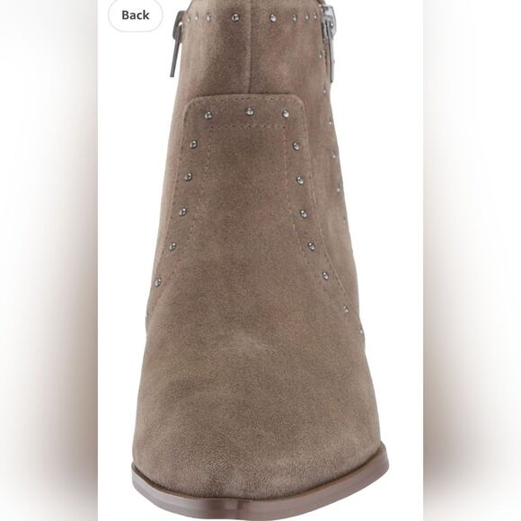 Marc Fisher Booties Women's Size 7 Taupe Brown Suede Studded Ankle Boots Western - Picture 5 of 14